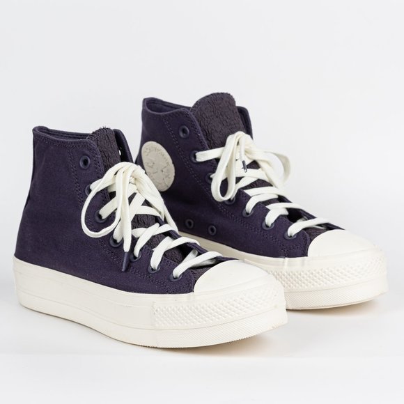 Converse Chuck Taylor All Star lift platform tonal jacquard Plum Raisin W Size 8 - Picture 1 of 11